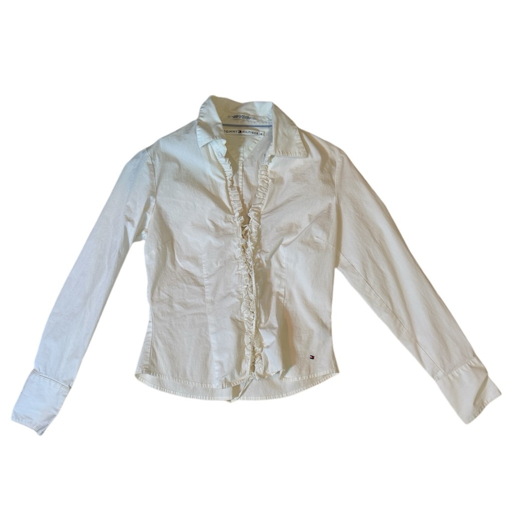 Tommy Hilfiger Button-down Blouse White - Size 6